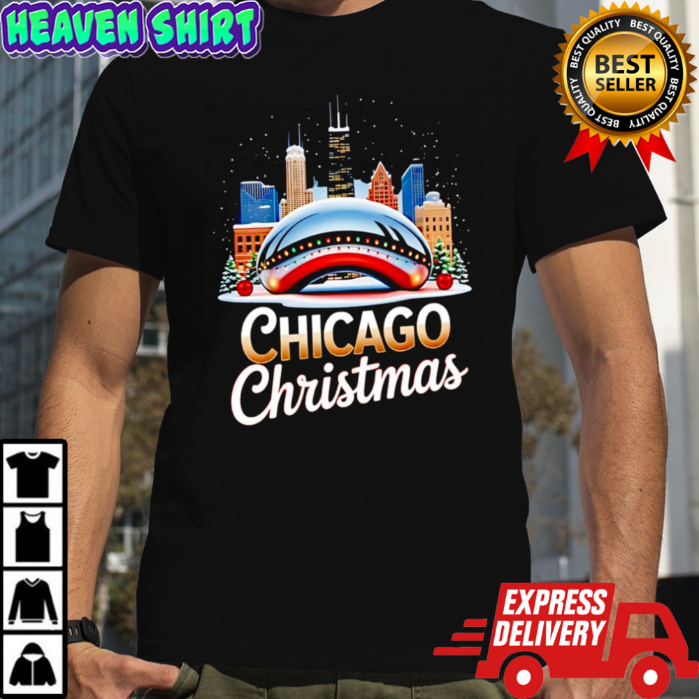 Chicago Christmas Cloud Gate The Bean city 2025 shirt