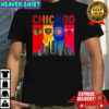 Chicago sports teams Blackhawks Bears Cubs Bulls skyline shirt