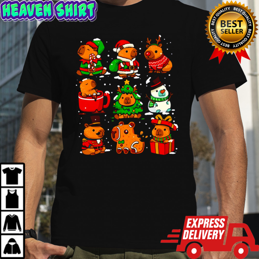 Christmas Capybaras 2025 cute style shirt