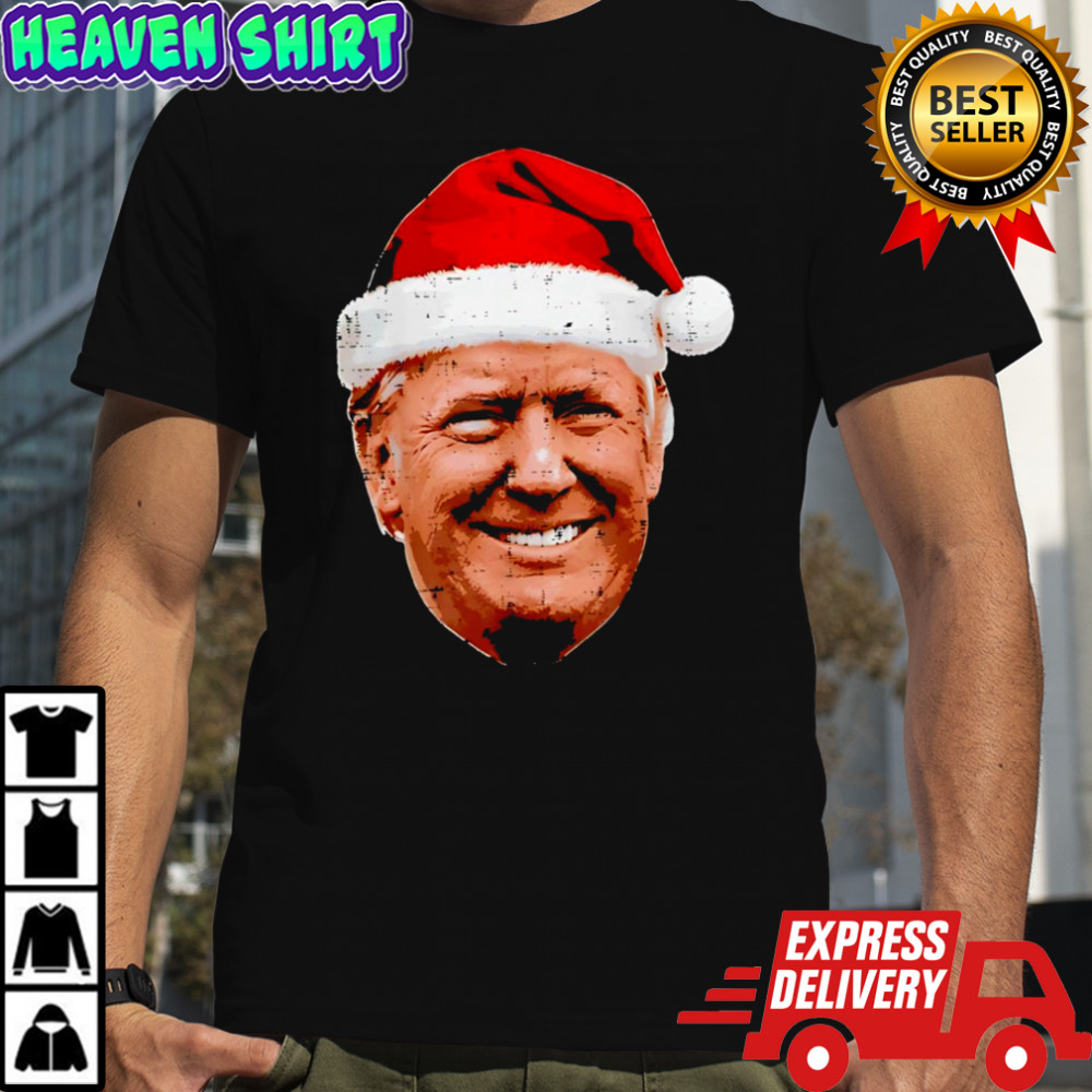 Christmas Trump Face Santa Funny Xmas Meme shirt