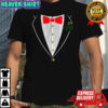 Christmas Tuxedo bow and mistletoe shirt