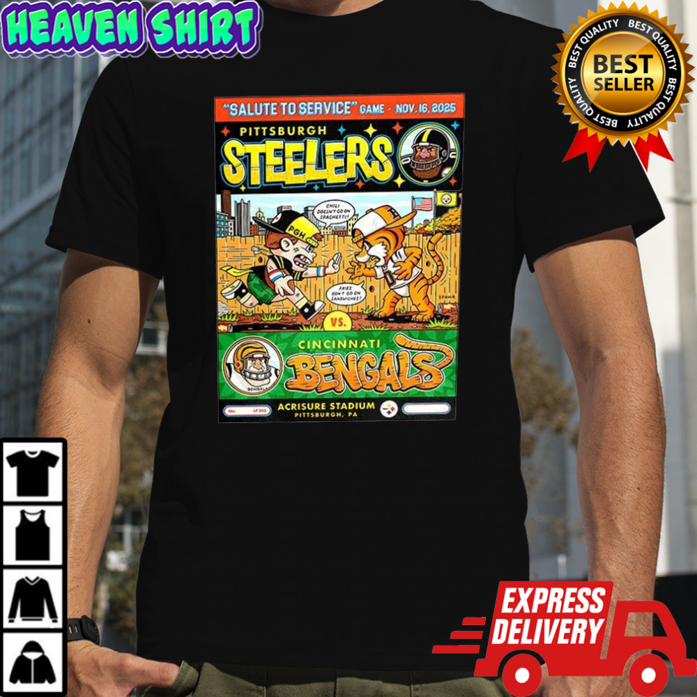 Cincinnati Bengals vs Pittsburgh Steelers salute to service game 2025 shirt