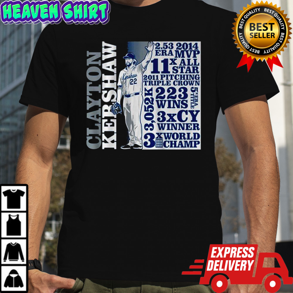 Clayton Kershaw GOAT List 2025 Shirt