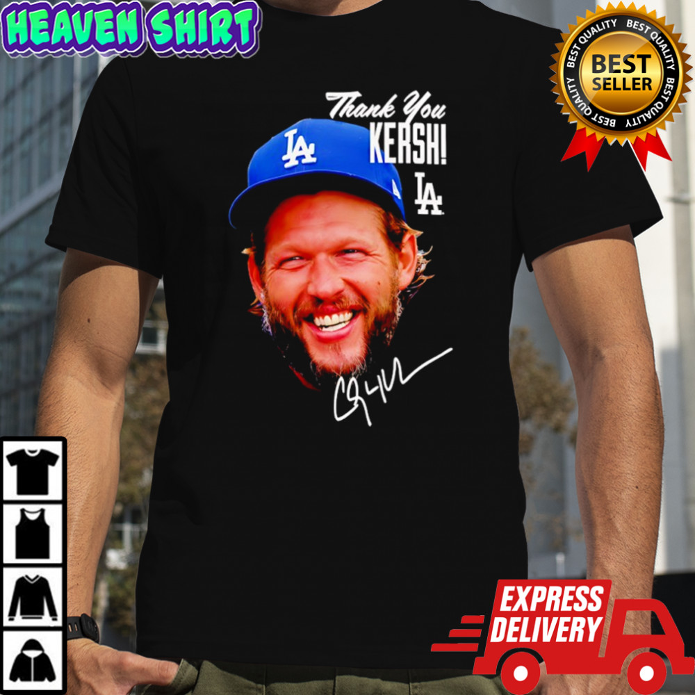 Clayton Kershaw thank you Kersh Los Angeles Dodgers baseball signature shirt