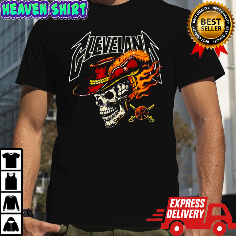 Cleveland Cavaliers Basketball Skull Flames shirt