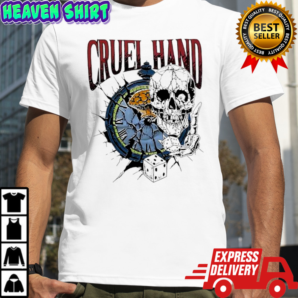 Cruel Hand skull and clock graphic shirt