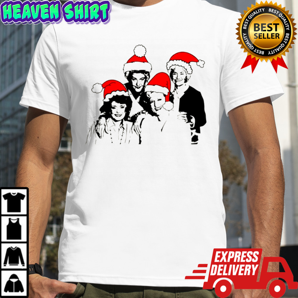 Cute Golden Girl Santa hat Christmas version shirt