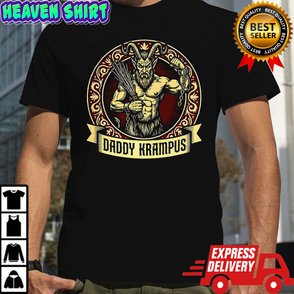 Daddy Krampus logo horror Christmas shirt