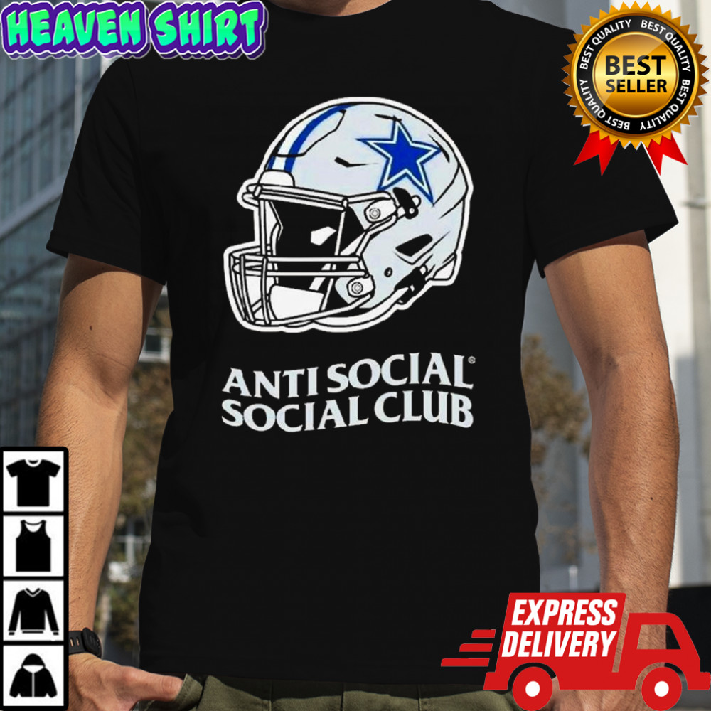 Dallas Cowboys Anti Social Social Club X Nfl Helmet Shirt