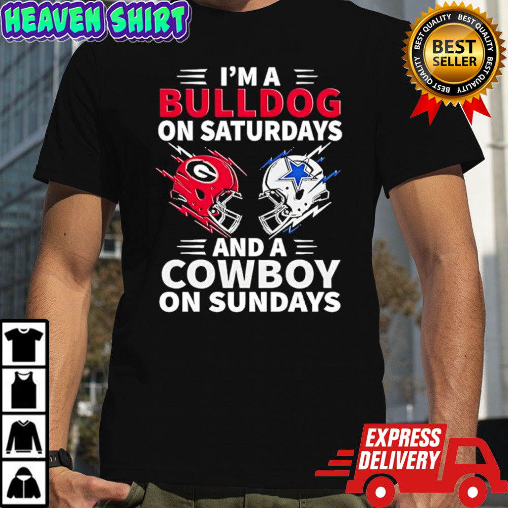 Dallas Cowboys vs Georgia Bulldogs I’m a Bulldog on saturdays and a Cowboy on sundays shirt