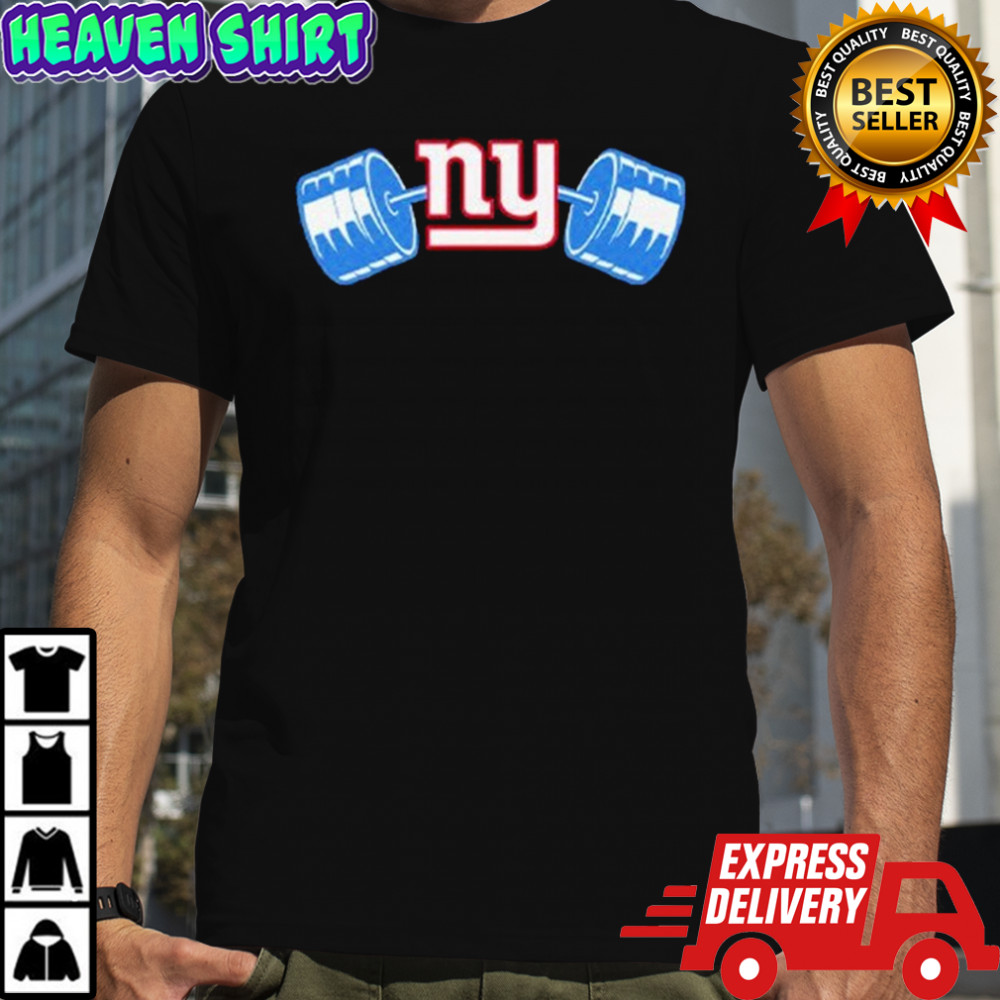 Daniel Jones New York Giants Weight Barbell T-shirt