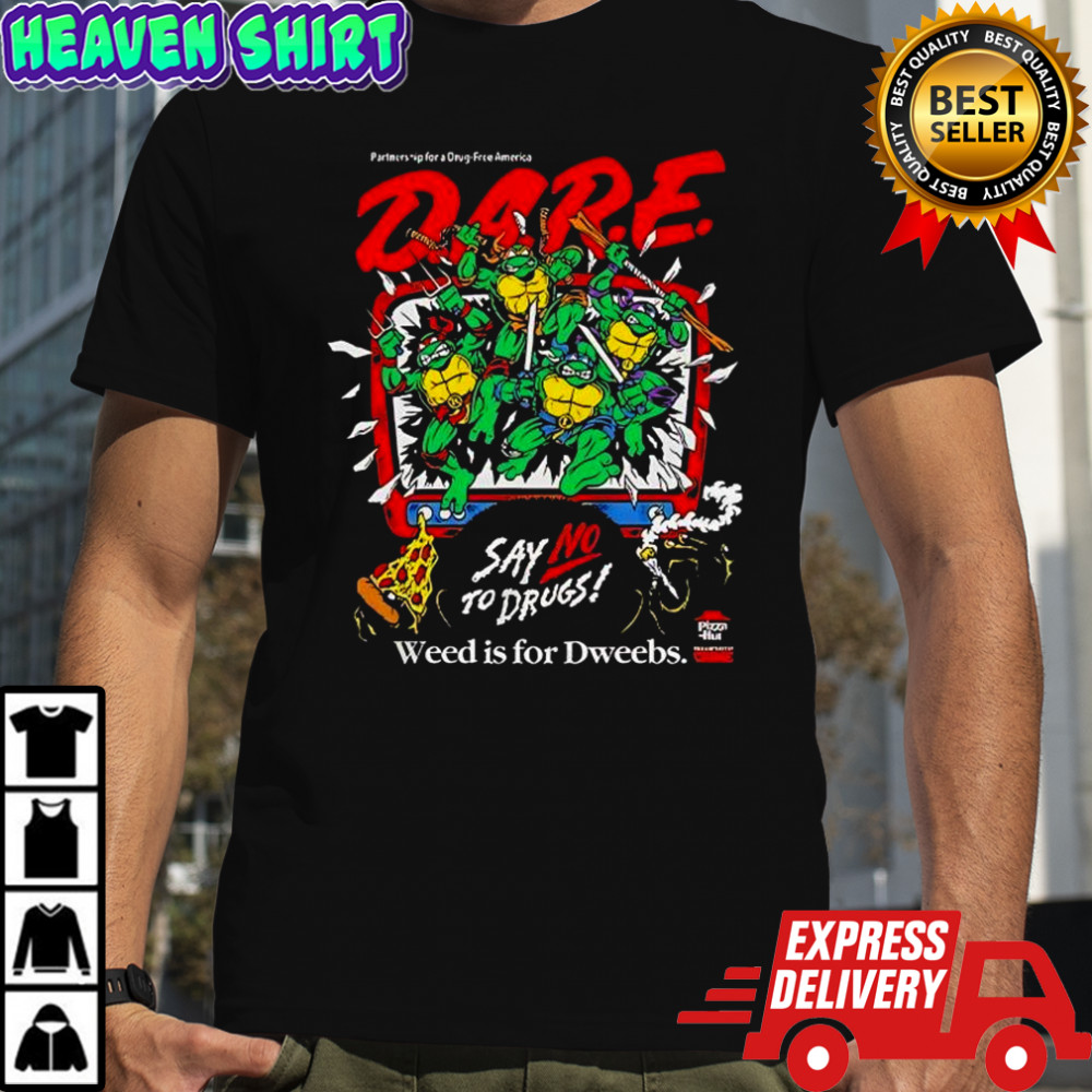 DARE Say No To Drugs Ninja Turtles Classic Retro Vintage Graphic shirt
