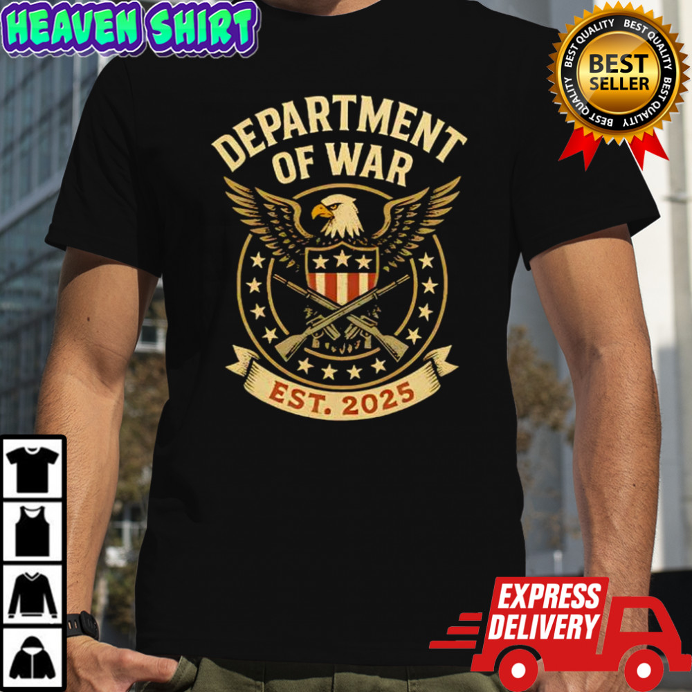 Department of War Est. 2025 Eagles Gun logo shirt