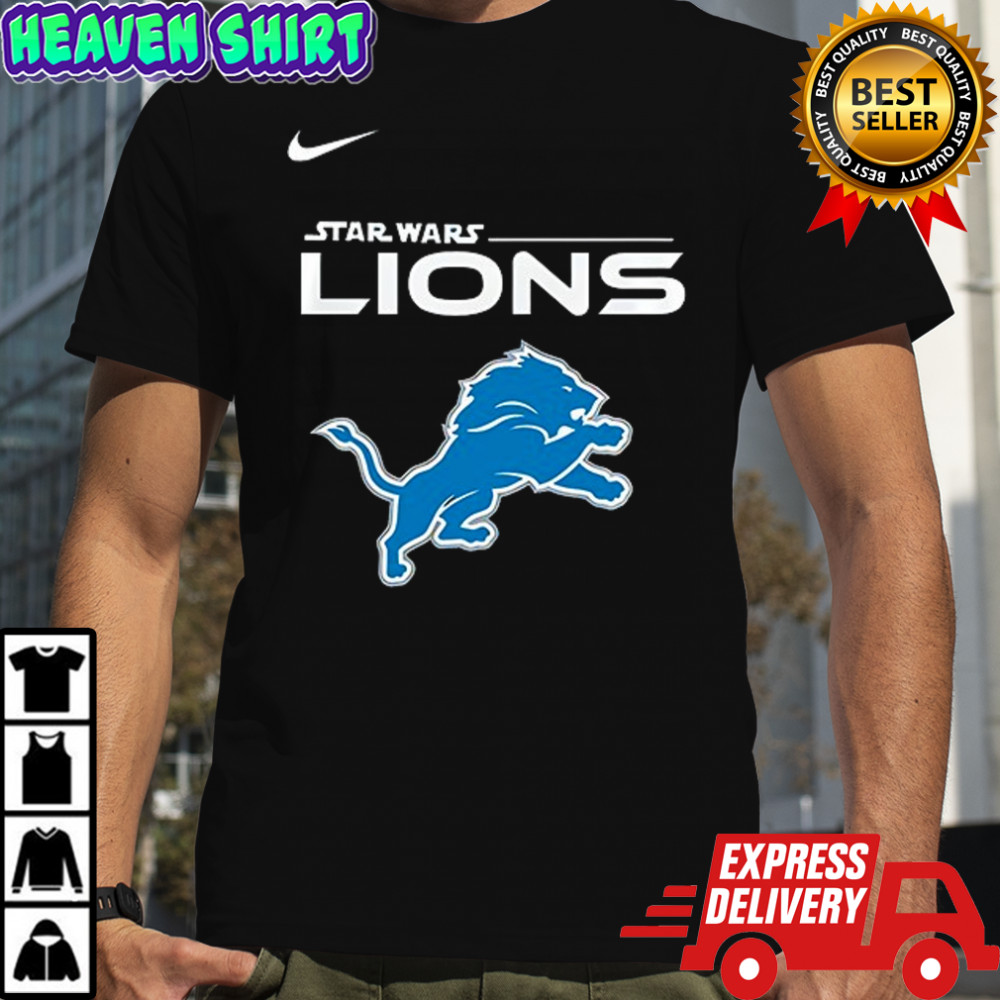 Detroit Lions Star Wars 2025 Join the dark force Darth Vader logo shirt