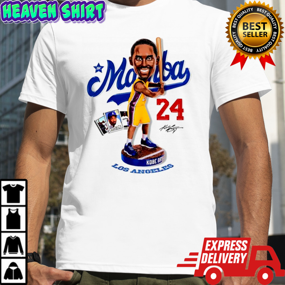 Dodgers player Kobe Bryant signtaure bobblehead graphic shirt