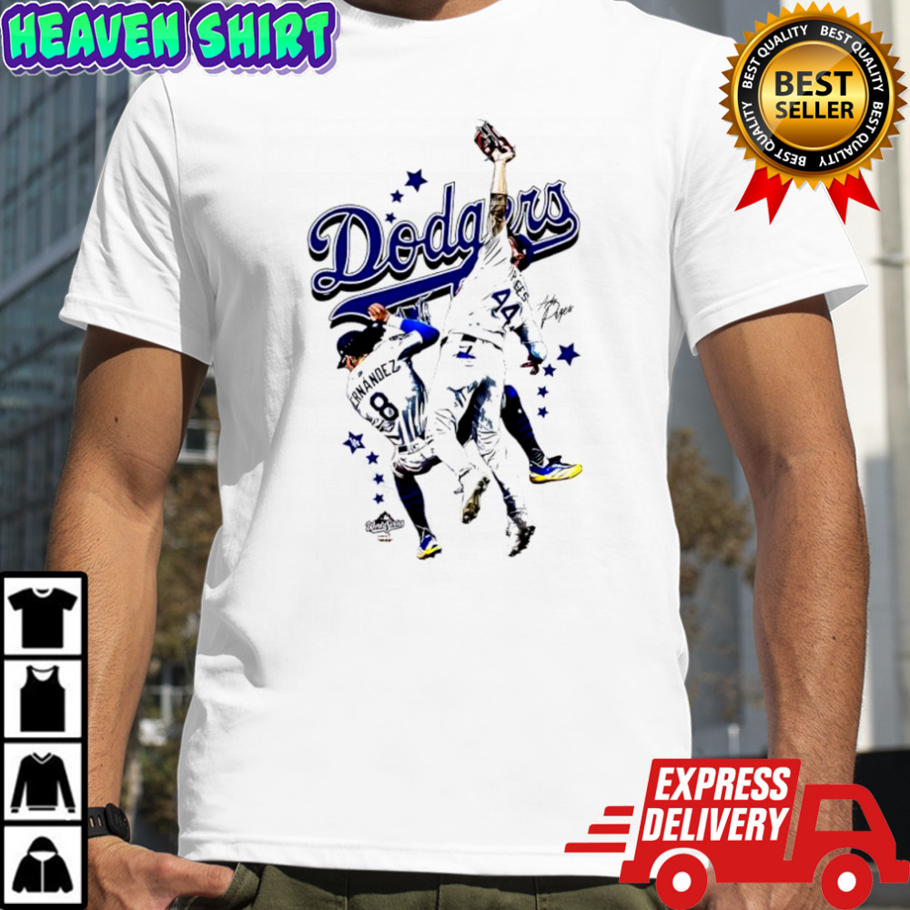 Dodgers players Hernández #8 and Pages #44 signatures graphic shirt
