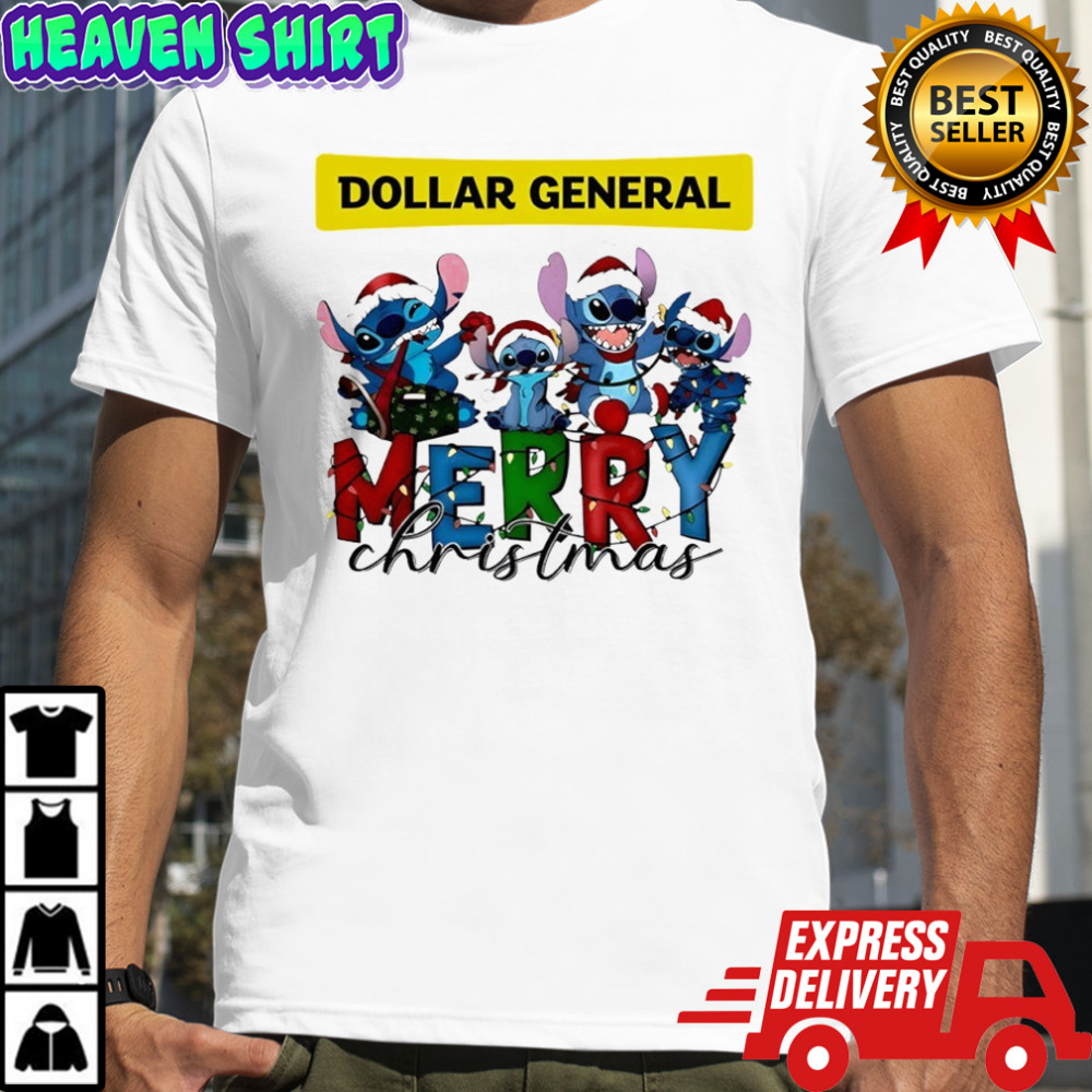 Dollar General x Stitch Merry Christmas Shirt