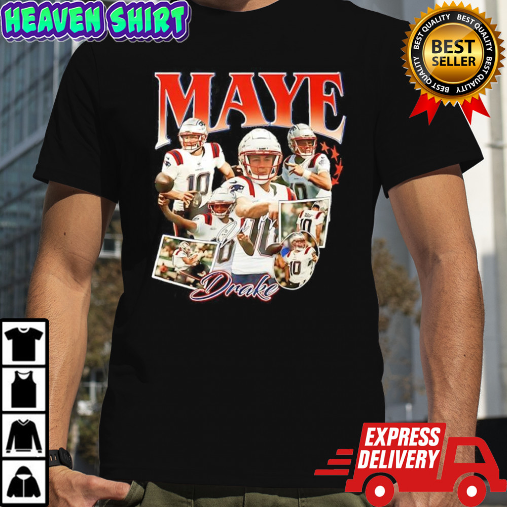 Drake Maye New England Patriots signature picture shirt