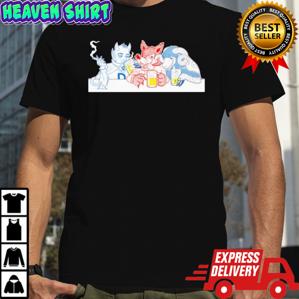 Duke Blue Devils x North Carolina State Wolfpack x North Carolina Tar Heels mascot drinking shirt