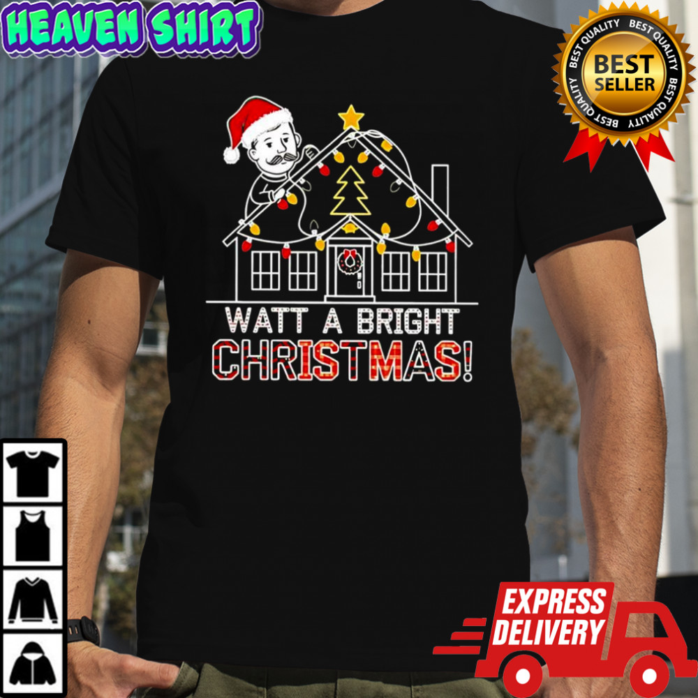 Electrician watt a bright christmas lights graphic shirt