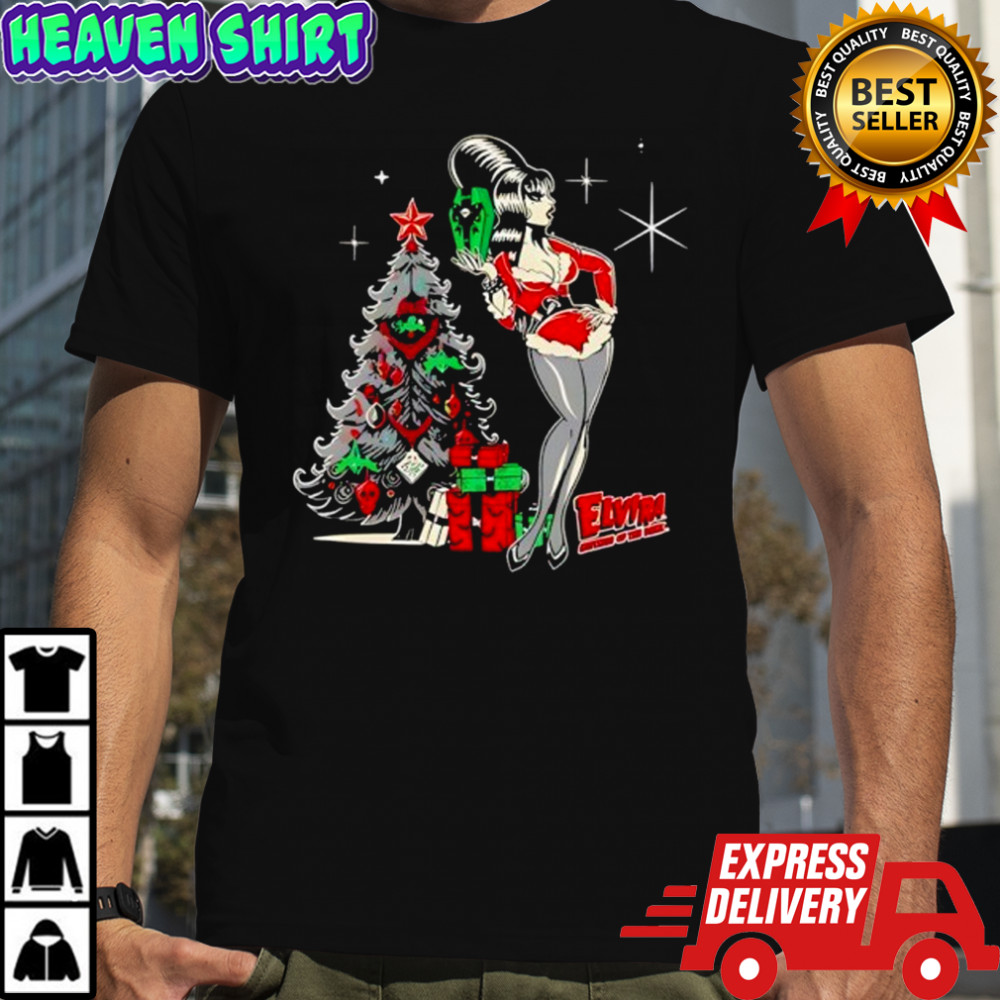 Elvira Retro Xmas Tree Christmas shirt