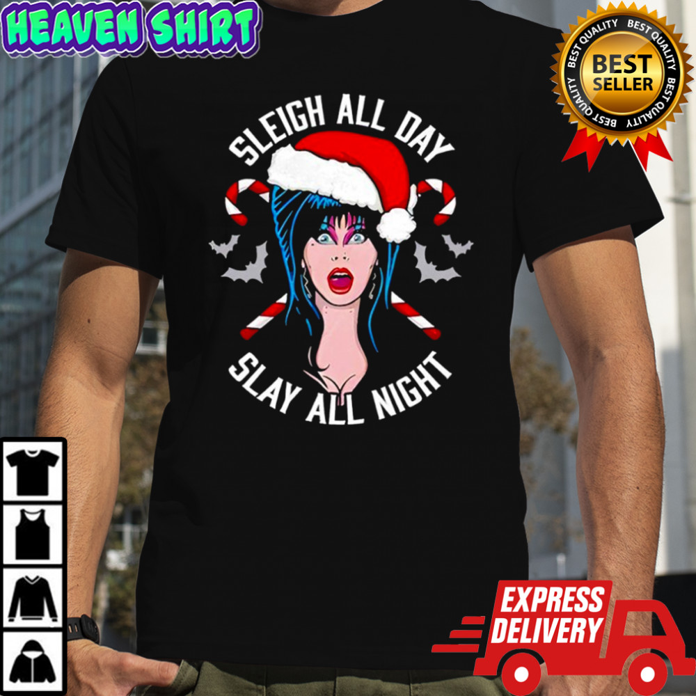 Elvira Sleigh All Day Slay All Night Christmas shirt