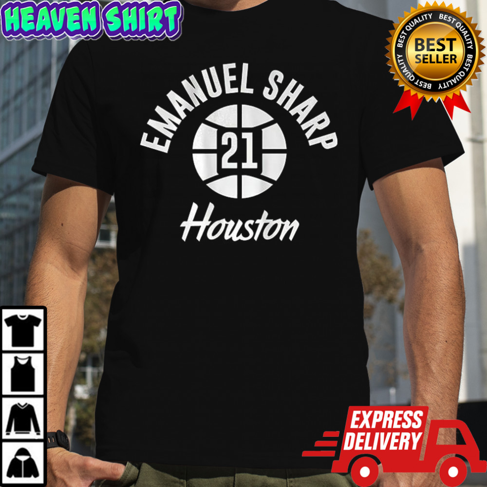 Emanuel Sharp Houston Cougars basketball name number 21 ball shirt