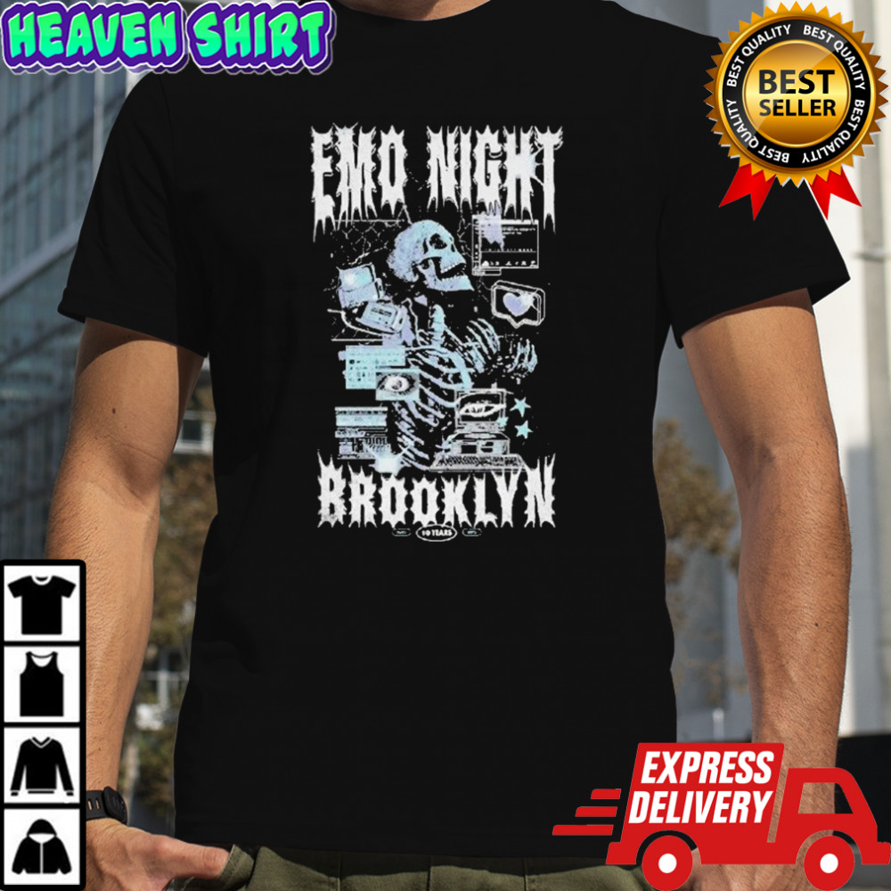 Emo Night Brooklyn Computer Skeleton T-shirt