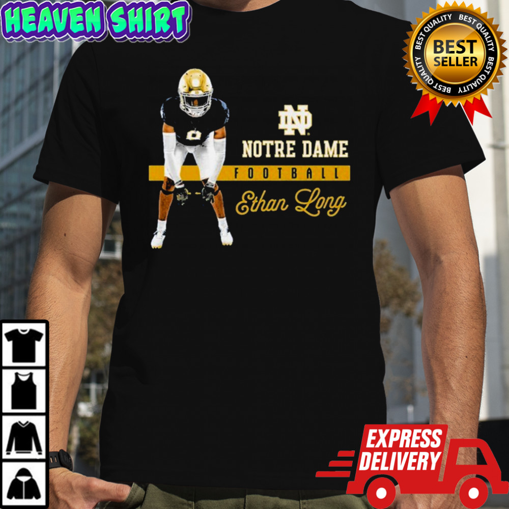 Ethan Long Notre Dame Fighting Irish Cartoon T-shirt