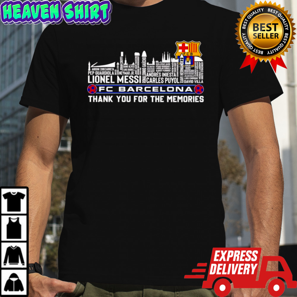 FC Barcelona thank you for the memories name shirt