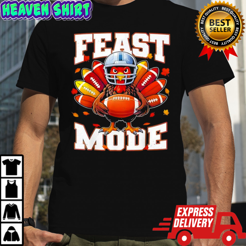 Feast Mode Turkey Vintage Fall Football Thanksgiving shirt