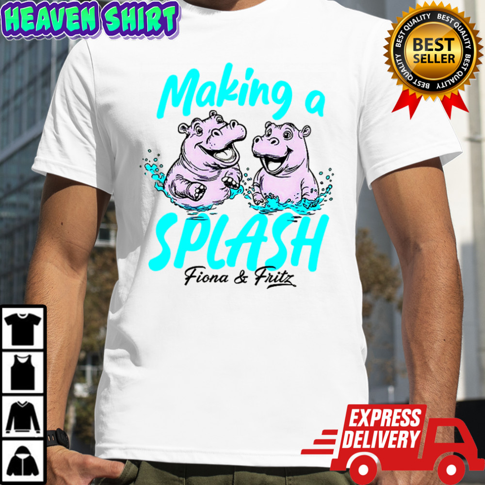 Fiona and Fritz Making a Splash hippo shirt