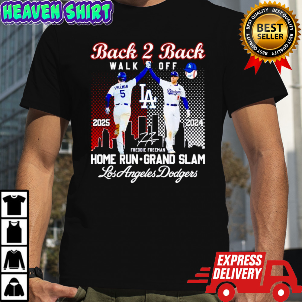 Freddie Freeman back to back walk off home run grand slam Los Angeles Dodgers shirt