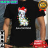 French Bulldog Santa hat & Christmas lights Frenchie Claus shirt