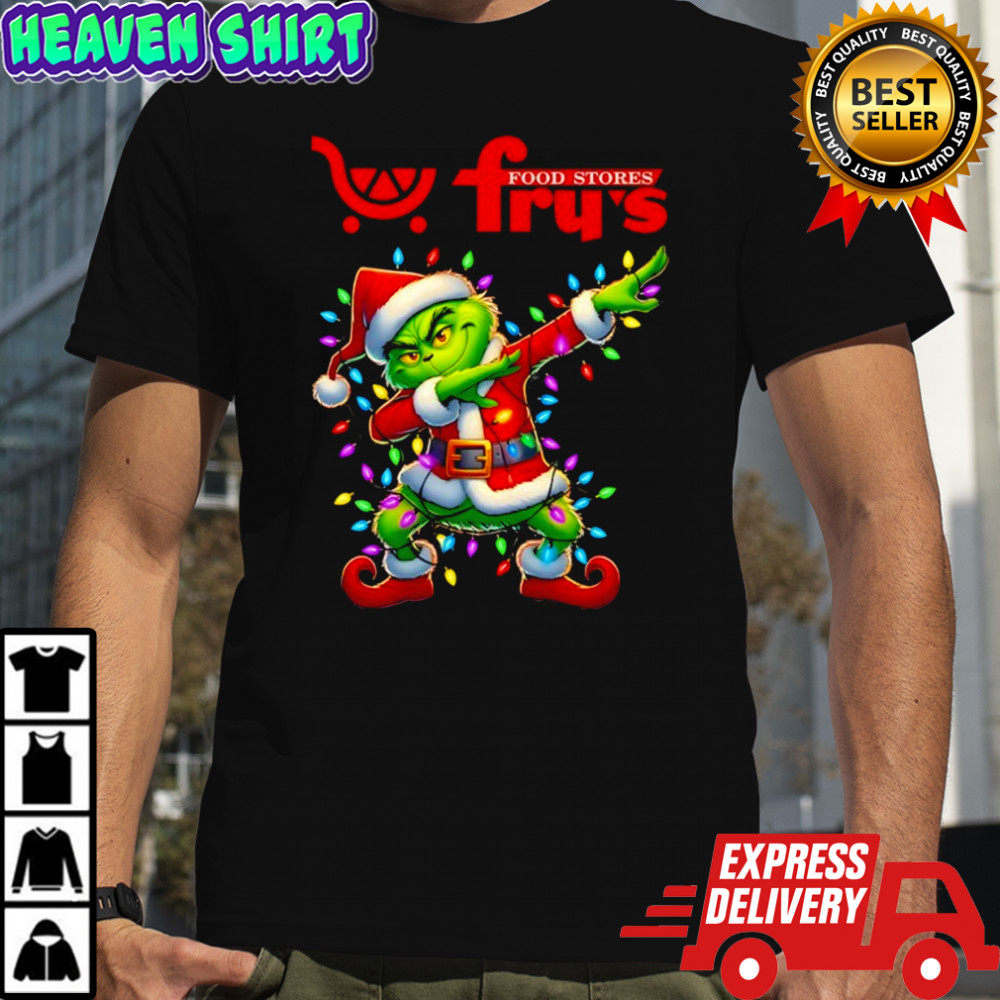 Fry’s Food x Grinch Lights Dabbing Christmas shirt