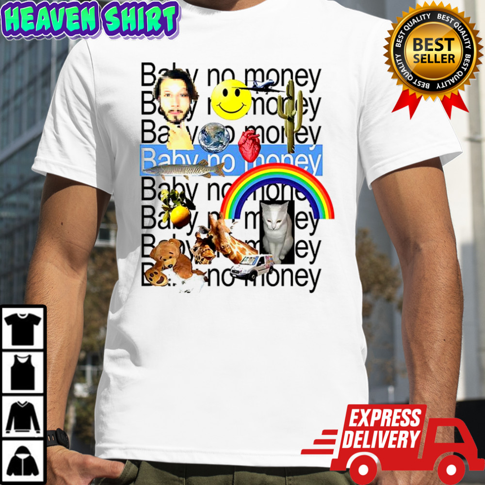 Generic baby no money icon heart rainbow fish cat cactus airplane smiley face shirt