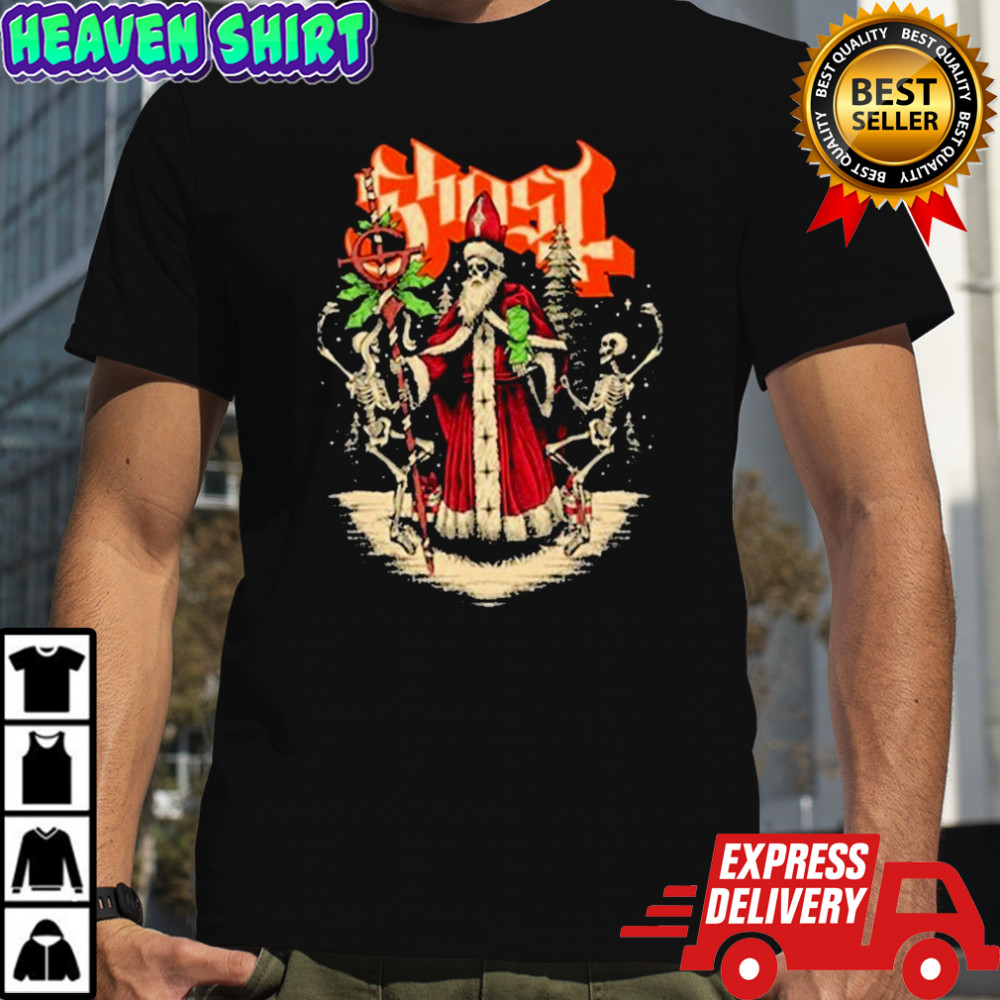 Ghost Skeleton Saint Christmas T-Shirt