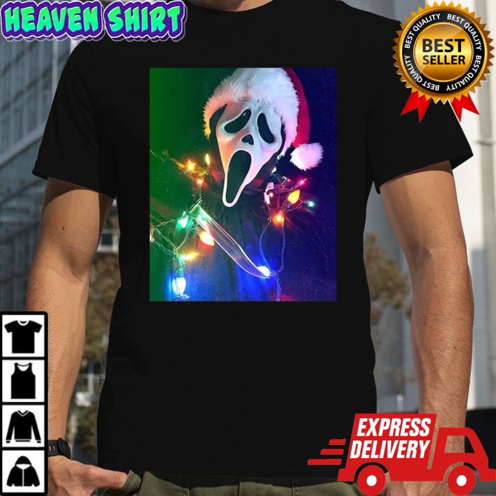 Ghostface string lights Scream Christmas shirt