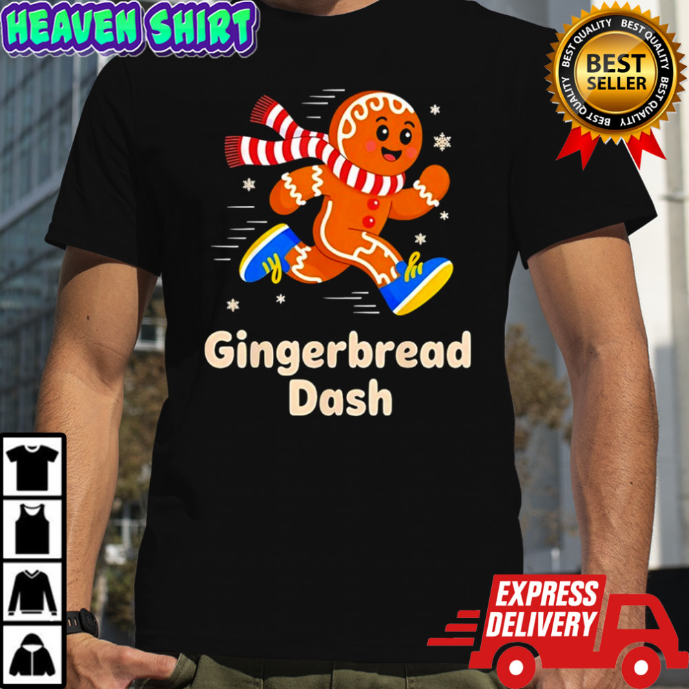 Gingerbread Dash running marathon Merry Christmas shirt