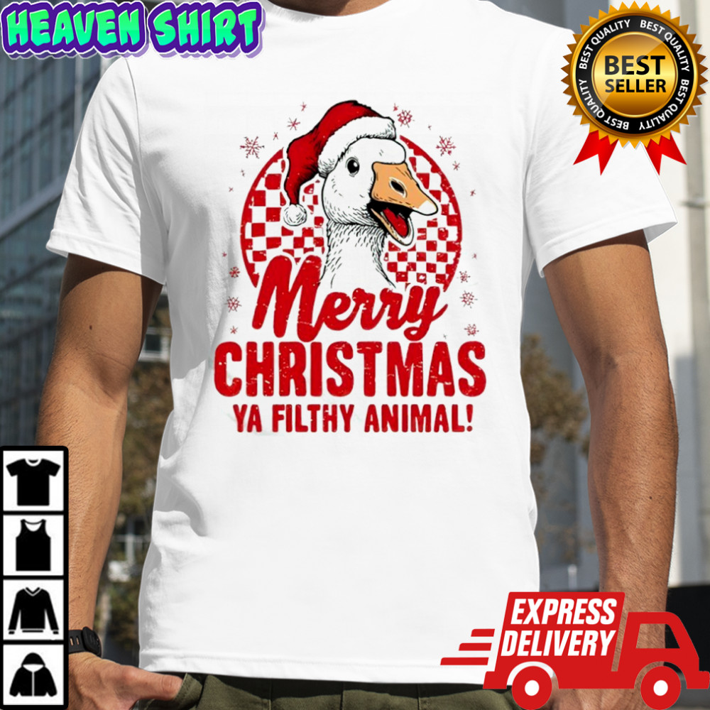 Goose Merry Christmas ya filthy animal shirt