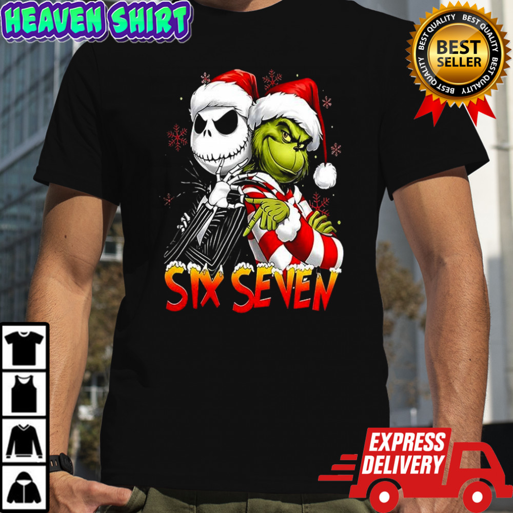 Grinch and Jack Skellington 67 meme Christmas shirt