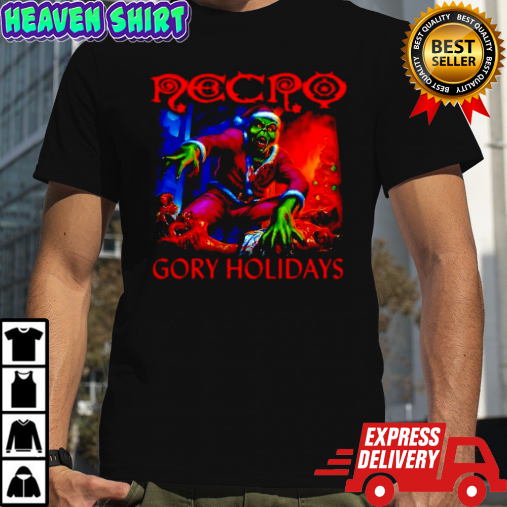 Grinch zombified version Necro Gory Holiday shirt