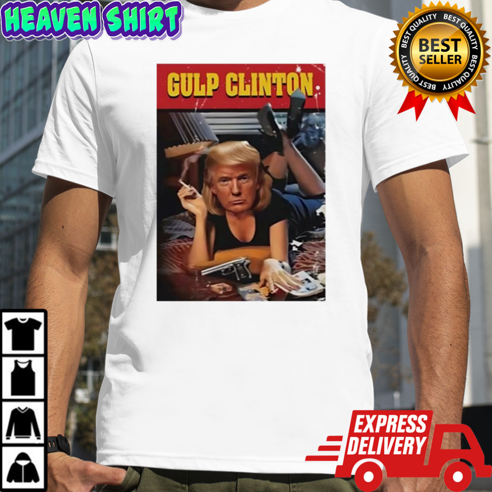 Gulp Clinton Trump and Epstein poster shirt