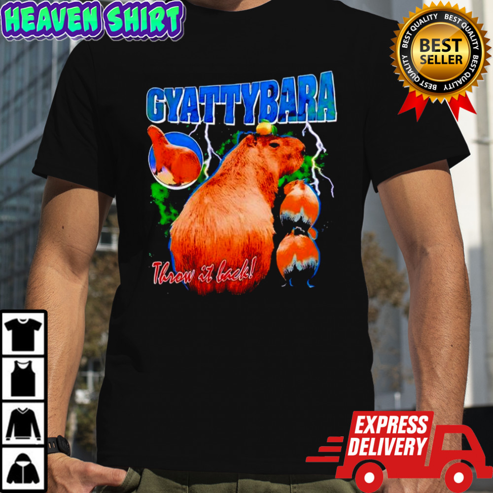 Gyattybara capybaras throw it back graphic shirt