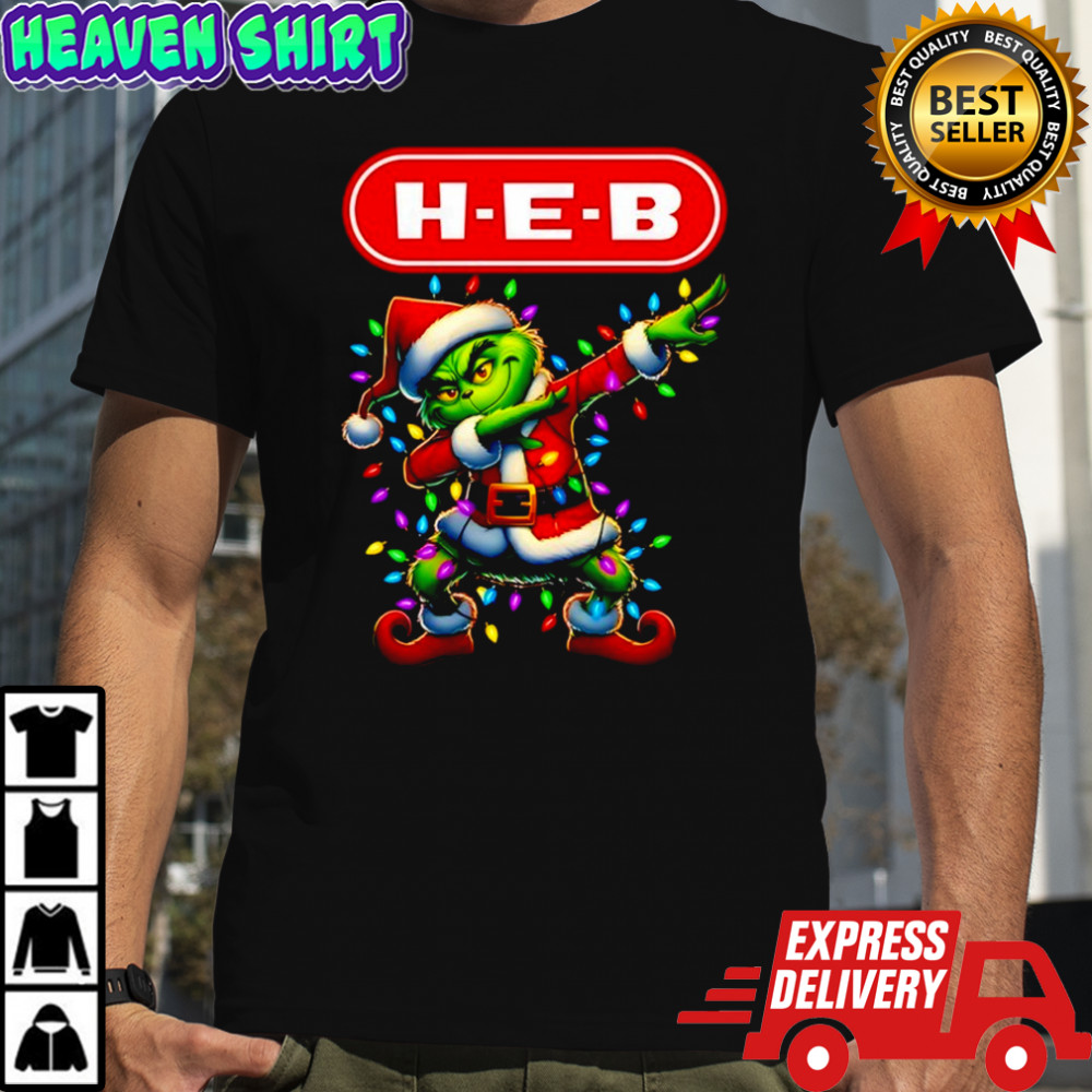 H-E-B x Grinch Lights Dabbing Christmas shirt
