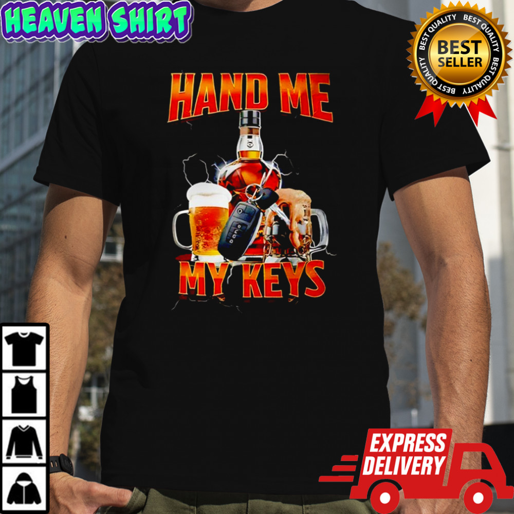 Hand me the keys beer lightning graphic shirt