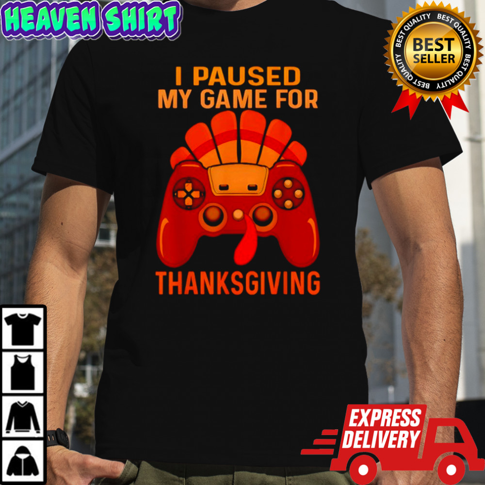 Happy Thanksgiving gaming fall Turkey gamer shirt
