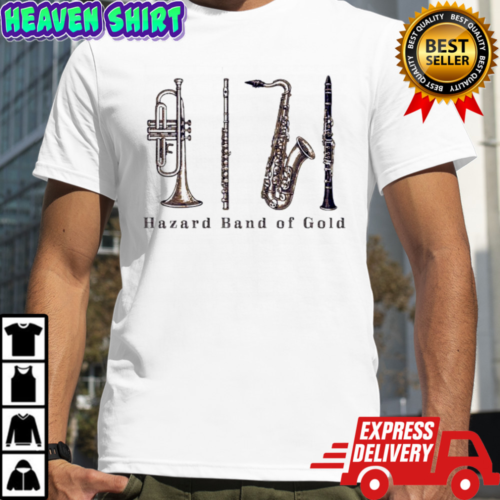 Hazard band of gold shirt