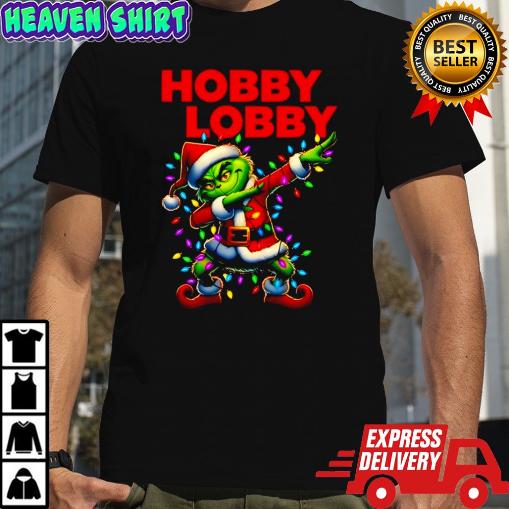 Hobby Lobby x Grinch Lights Dabbing Christmas shirt