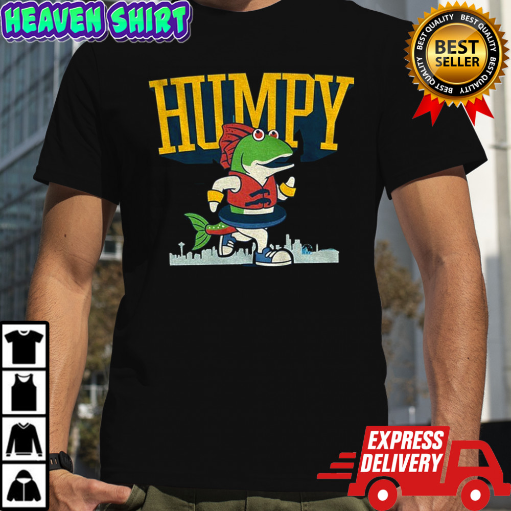 Humpy the Salmon running Seattle Mariners MLB baseball 2025 shirt